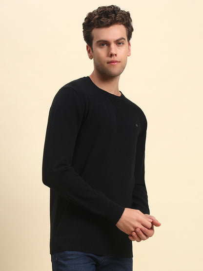 Sweatshirt for Men | Winter Wear Fleece Fabric Pull-On Closure Round Neck Regular Fit Printed Pattern