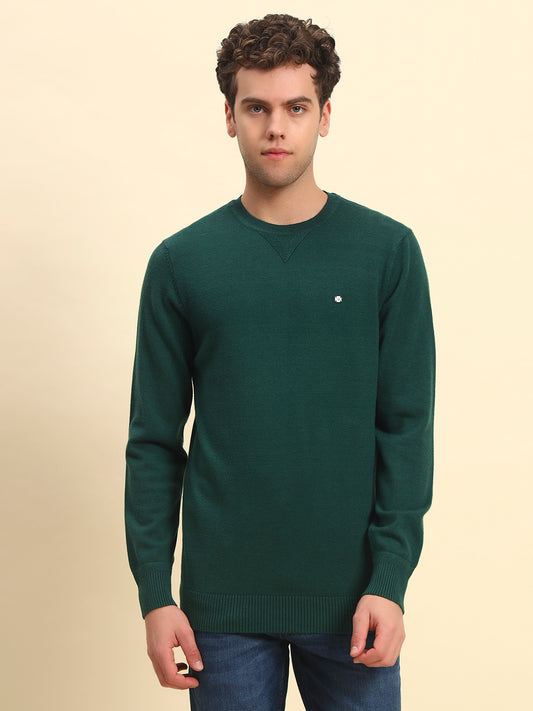 Sweater for Men | Winter Wear Acrylic Fabric Pull-On Closure Round Neck Regular Fit Solid Pattern