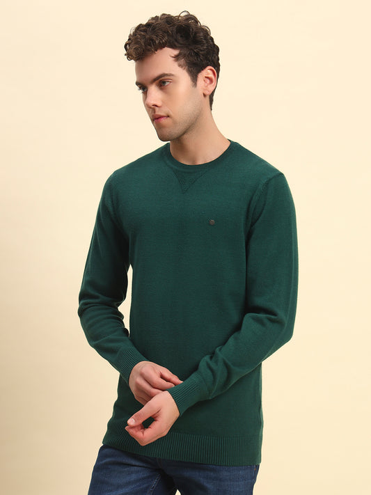 Sweater for Men | Winter Wear Acrylic Fabric Pull-On Closure Round Neck Regular Fit Solid Pattern