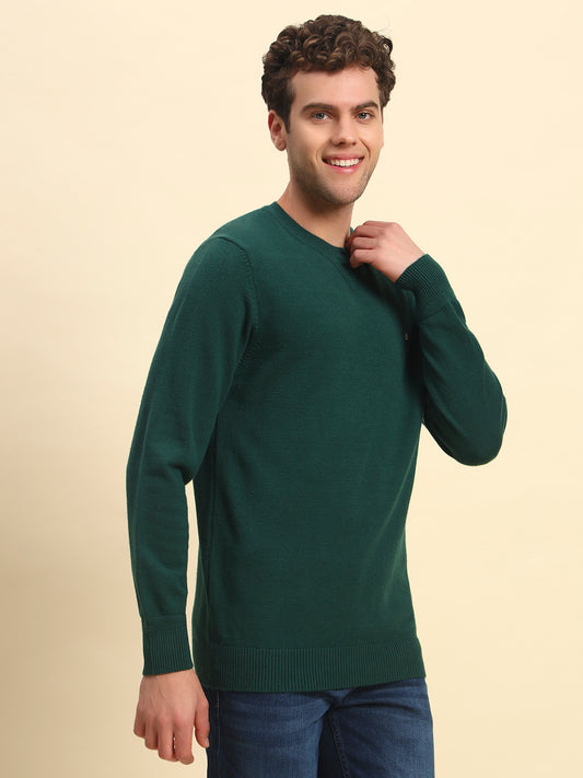 Sweater for Men | Winter Wear Acrylic Fabric Pull-On Closure Round Neck Regular Fit Solid Pattern