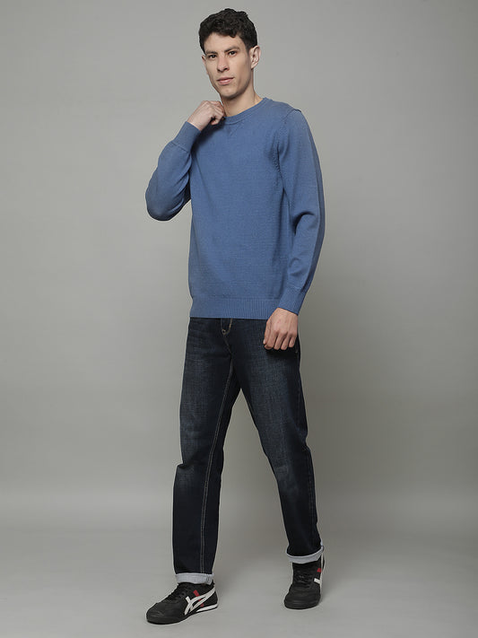 Sweater for Men | Winter Wear Fancy Fabric Pull-On Closure Round Neck Regular Fit Solid Pattern