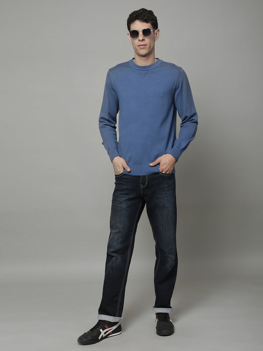 Sweater for Men | Winter Wear Fancy Fabric Pull-On Closure Round Neck Regular Fit Solid Pattern