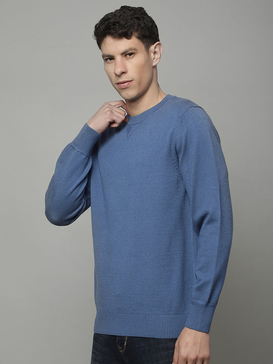 Sweater for Men | Winter Wear Fancy Fabric Pull-On Closure Round Neck Regular Fit Solid Pattern