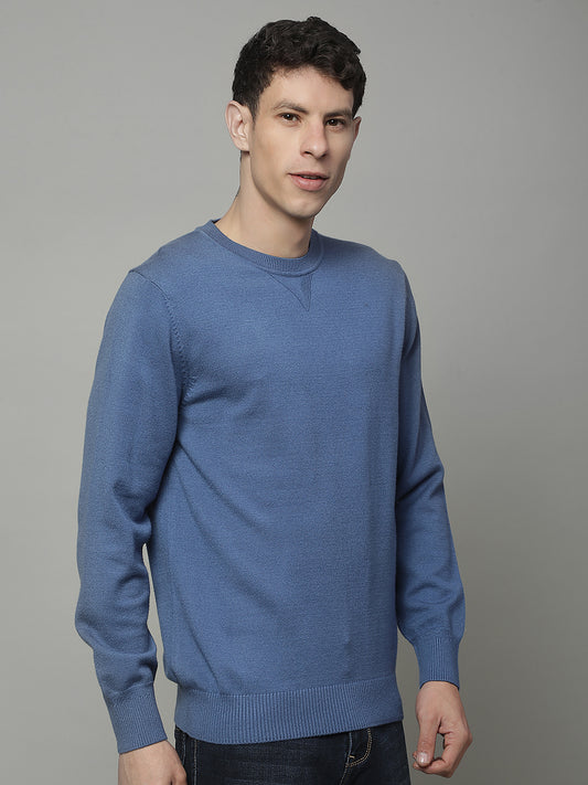 Sweater for Men | Winter Wear Fancy Fabric Pull-On Closure Round Neck Regular Fit Solid Pattern