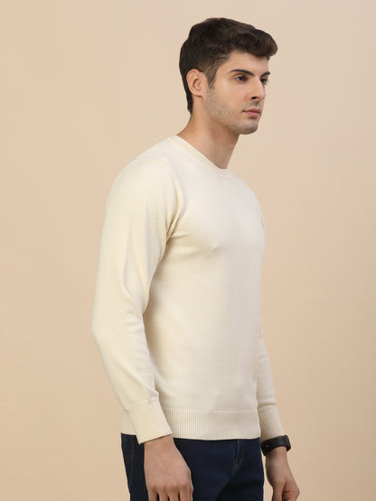 Sweater for Men | Winter Wear Fancy Fabric Pull-On Closure Round Neck Regular Fit Solid Pattern