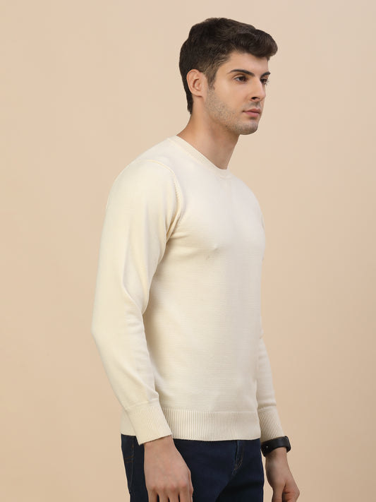 Sweater for Men | Winter Wear Fancy Fabric Pull-On Closure Round Neck Regular Fit Solid Pattern