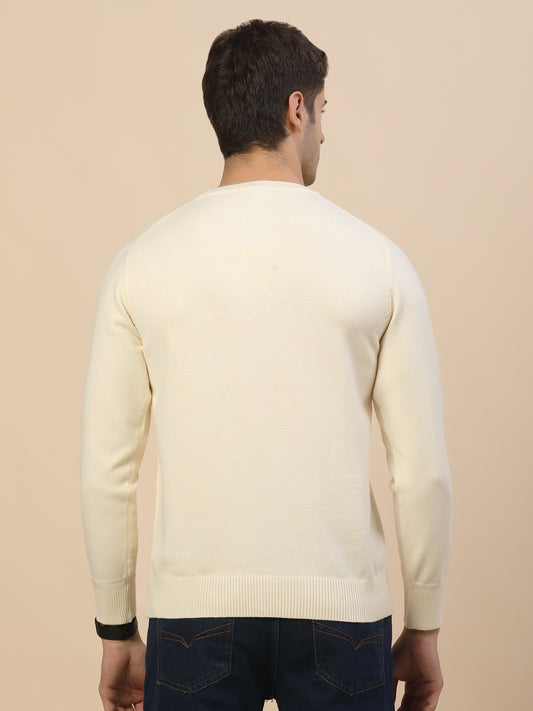 Sweater for Men | Winter Wear Fancy Fabric Pull-On Closure Round Neck Regular Fit Solid Pattern