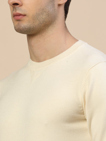 Sweater for Men | Winter Wear Fancy Fabric Pull-On Closure Round Neck Regular Fit Solid Pattern