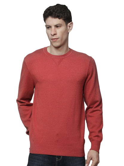 Sweater for Men | Winter Wear Fancy Fabric Pull-On Closure Round Neck Regular Fit Solid Pattern