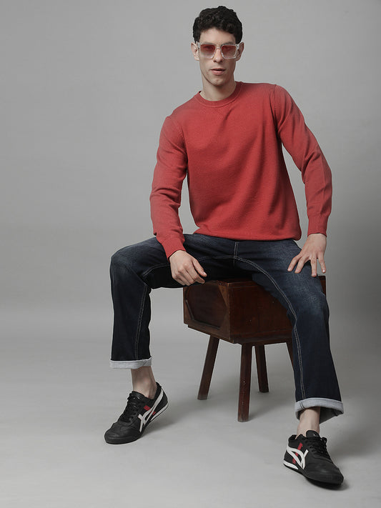 Sweater for Men | Winter Wear Fancy Fabric Pull-On Closure Round Neck Regular Fit Solid Pattern
