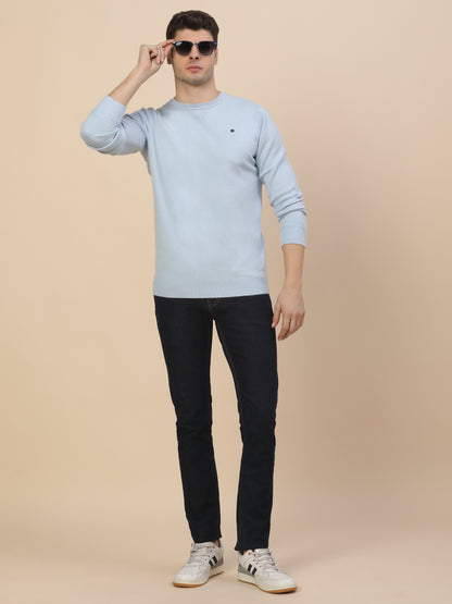 Sweater for Men | Winter Wear Fancy Fabric Pull-On Closure Round Neck Regular Fit Solid Pattern