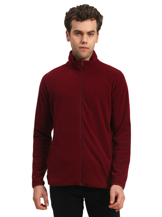 Sweatshirt for Men | Winter Wear Acrylic Fabric Zipper Closure Mock Neck Regular Fit Solid Pattern