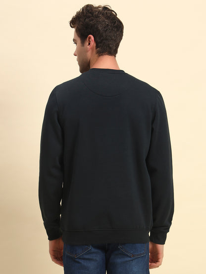 Sweatshirt for Men | Winter Wear Poly Cotton Fabric Pull-On Closure Round Neck Regular Fit Printed Pattern