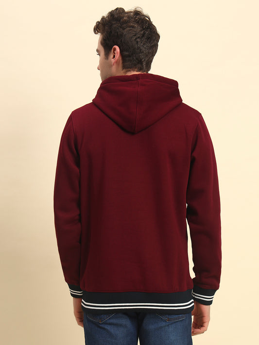 Sweatshirt for Men | Winter Wear Poly Cotton Fabric Pull-On Closure Hooded Neck Regular Fit Printed Pattern