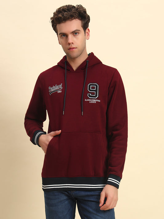 Sweatshirt for Men | Winter Wear Poly Cotton Fabric Pull-On Closure Hooded Neck Regular Fit Printed Pattern