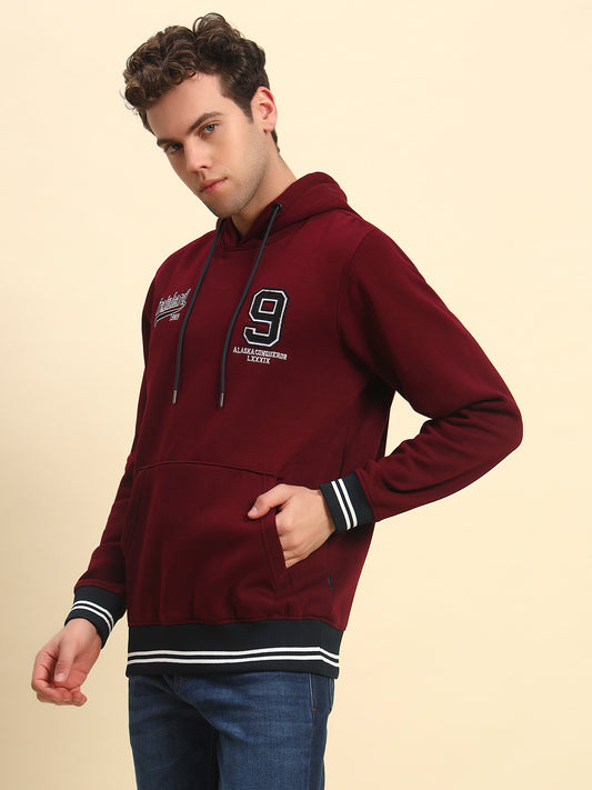 Sweatshirt for Men | Winter Wear Poly Cotton Fabric Pull-On Closure Hooded Neck Regular Fit Printed Pattern