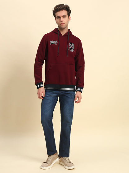 Sweatshirt for Men | Winter Wear Poly Cotton Fabric Pull-On Closure Hooded Neck Regular Fit Printed Pattern