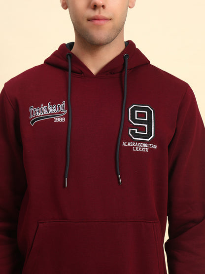 Sweatshirt for Men | Winter Wear Poly Cotton Fabric Pull-On Closure Hooded Neck Regular Fit Printed Pattern