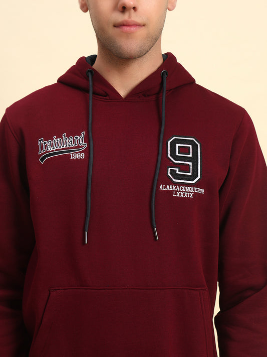 Sweatshirt for Men | Winter Wear Poly Cotton Fabric Pull-On Closure Hooded Neck Regular Fit Printed Pattern