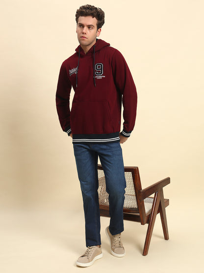 Sweatshirt for Men | Winter Wear Poly Cotton Fabric Pull-On Closure Hooded Neck Regular Fit Printed Pattern