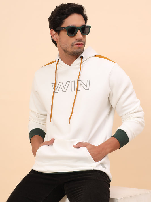 Sweatshirt for Men | Winter Wear Poly Cotton Fabric Pull-On Closure Hooded Neck Regular Fit Solid Pattern