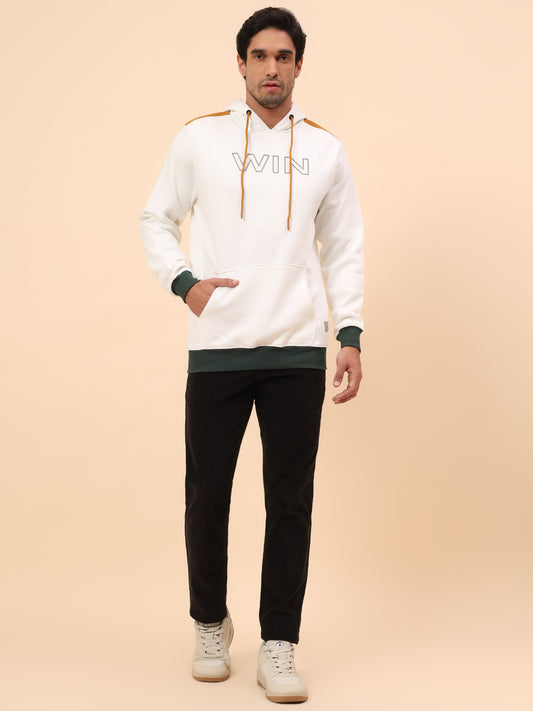 Sweatshirt for Men | Winter Wear Poly Cotton Fabric Pull-On Closure Hooded Neck Regular Fit Solid Pattern