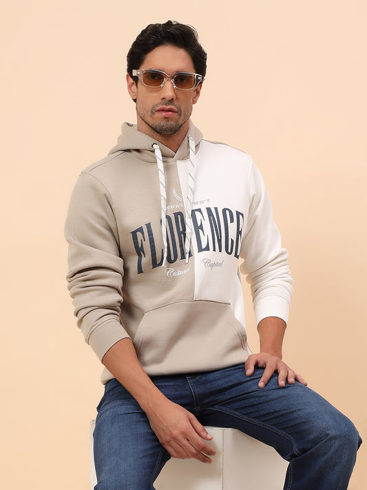 Sweatshirt for Men | Winter Wear Poly Cotton Fabric Pull-On Closure Hooded Neck Regular Fit Printed Pattern