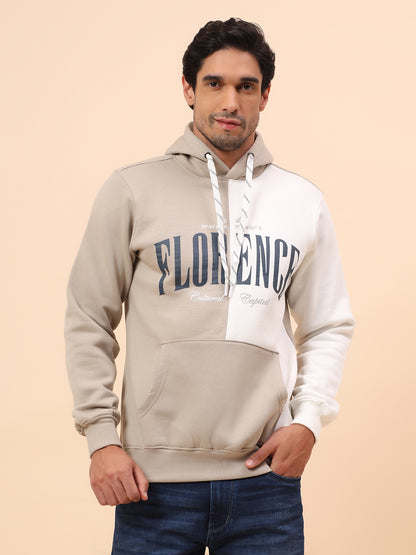 Sweatshirt for Men | Winter Wear Poly Cotton Fabric Pull-On Closure Hooded Neck Regular Fit Printed Pattern