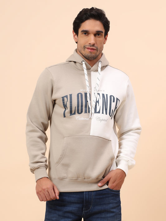 Sweatshirt for Men | Winter Wear Poly Cotton Fabric Pull-On Closure Hooded Neck Regular Fit Printed Pattern