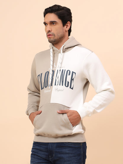 Sweatshirt for Men | Winter Wear Poly Cotton Fabric Pull-On Closure Hooded Neck Regular Fit Printed Pattern