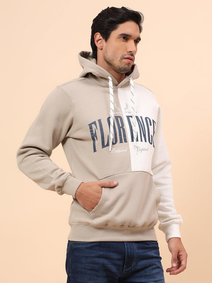 Sweatshirt for Men | Winter Wear Poly Cotton Fabric Pull-On Closure Hooded Neck Regular Fit Printed Pattern