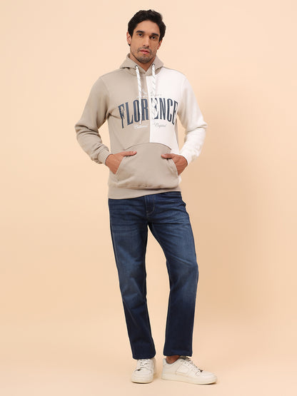 Sweatshirt for Men | Winter Wear Poly Cotton Fabric Pull-On Closure Hooded Neck Regular Fit Printed Pattern