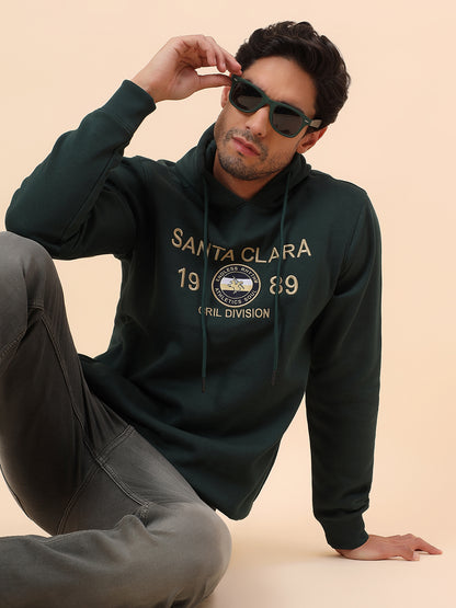 Sweatshirt for Men | Winter Wear Poly Cotton Fabric Pull-On Closure Hooded Neck Regular Fit Printed Pattern