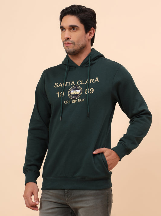 Sweatshirt for Men | Winter Wear Poly Cotton Fabric Pull-On Closure Hooded Neck Regular Fit Printed Pattern