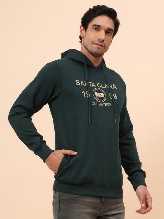 Sweatshirt for Men | Winter Wear Poly Cotton Fabric Pull-On Closure Hooded Neck Regular Fit Printed Pattern