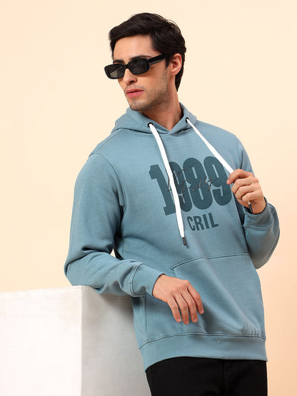 Sweatshirt for Men | Winter Wear Poly Cotton Fabric Pull-On Closure Hooded Neck Regular Fit Printed Pattern