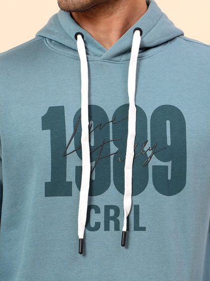 Sweatshirt for Men | Winter Wear Poly Cotton Fabric Pull-On Closure Hooded Neck Regular Fit Printed Pattern