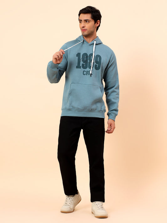 Sweatshirt for Men | Winter Wear Poly Cotton Fabric Pull-On Closure Hooded Neck Regular Fit Printed Pattern