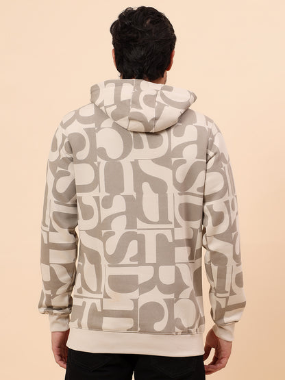 Sweatshirt for Men | Winter Wear Poly Cotton Fabric Pull-On Closure Hooded Neck Regular Fit Printed Pattern