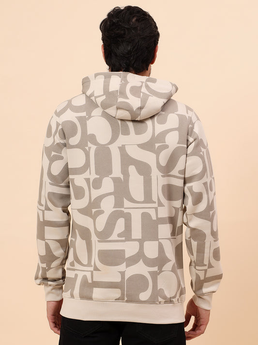 Sweatshirt for Men | Winter Wear Poly Cotton Fabric Pull-On Closure Hooded Neck Regular Fit Printed Pattern