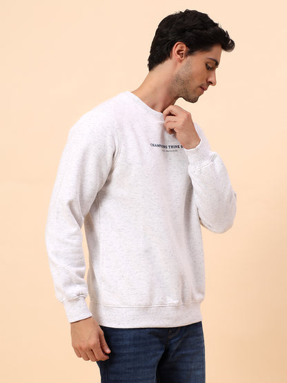 Sweatshirt for Men | Winter Wear Poly Cotton Fabric Pull-On Closure Round Neck Regular Fit Printed Pattern