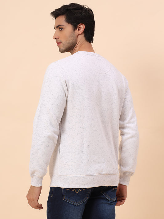 Sweatshirt for Men | Winter Wear Poly Cotton Fabric Pull-On Closure Round Neck Regular Fit Printed Pattern