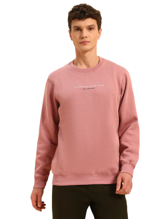 Sweatshirt for Men | Winter Wear Fleece Fabric Pull-On Closure Round Neck Regular Fit Solid Pattern