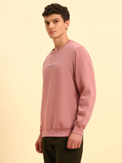 Sweatshirt for Men | Winter Wear Fleece Fabric Pull-On Closure Round Neck Regular Fit Solid Pattern