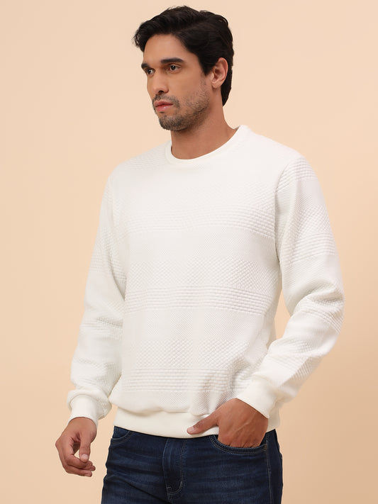 Sweatshirt for Men | Winter Wear Poly Cotton Fabric Pull-On Closure Round Neck Regular Fit Solid Pattern