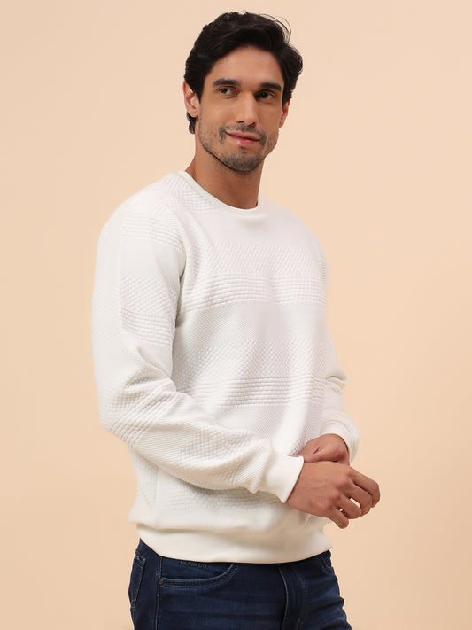 Sweatshirt for Men | Winter Wear Poly Cotton Fabric Pull-On Closure Round Neck Regular Fit Solid Pattern