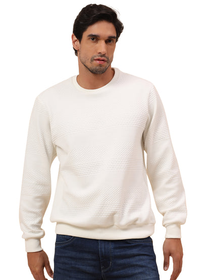 Sweatshirt for Men | Winter Wear Poly Cotton Fabric Pull-On Closure Round Neck Regular Fit Solid Pattern