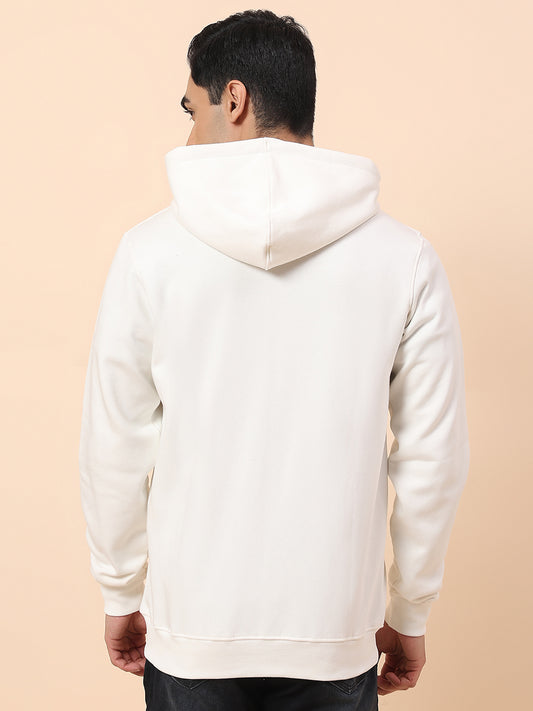 Sweatshirt for Men | Winter Wear Fleece Fabric Closure Hooded Neck Regular Fit Printed Pattern