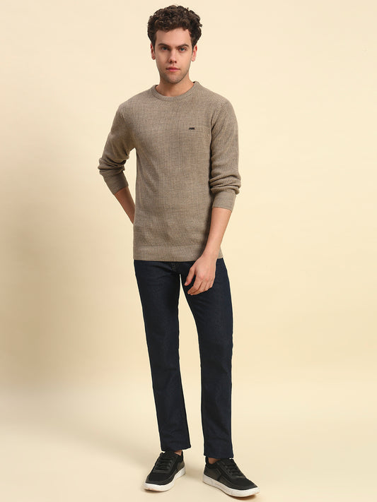 Sweater for Men | Winter Wear Acrylic Fabric Pull-On Closure Round Neck Regular Fit Solid Pattern