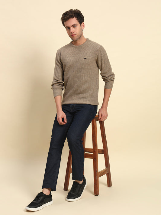 Sweater for Men | Winter Wear Acrylic Fabric Pull-On Closure Round Neck Regular Fit Solid Pattern